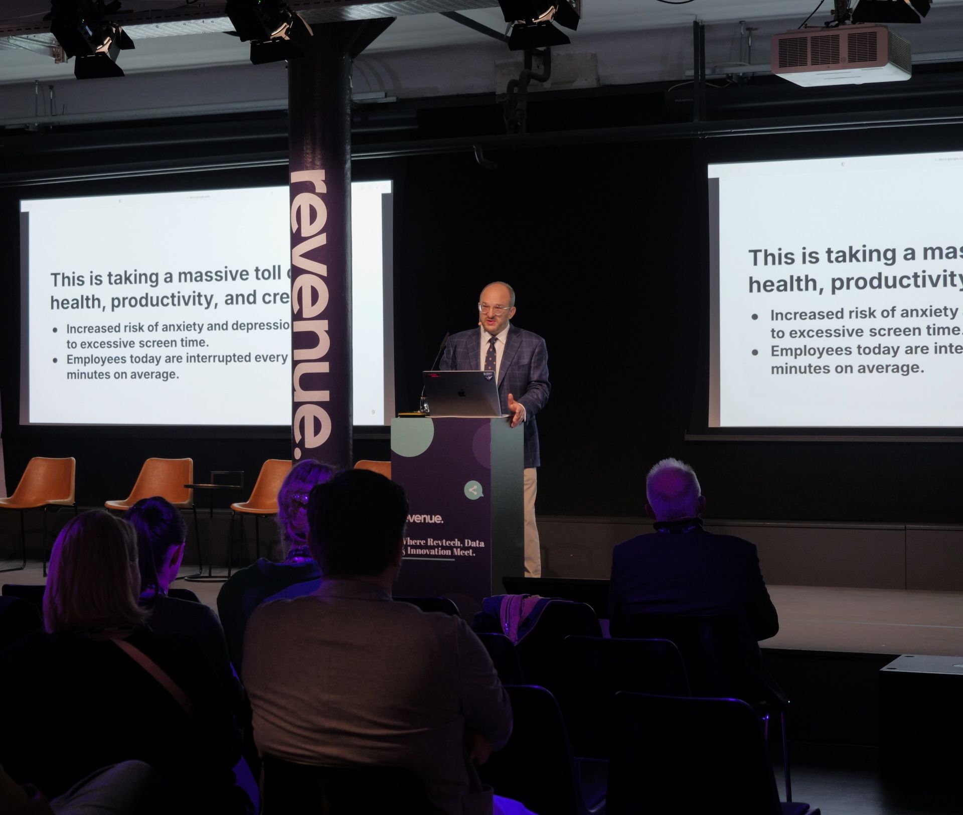 Brady speaking at a Revenue Conference